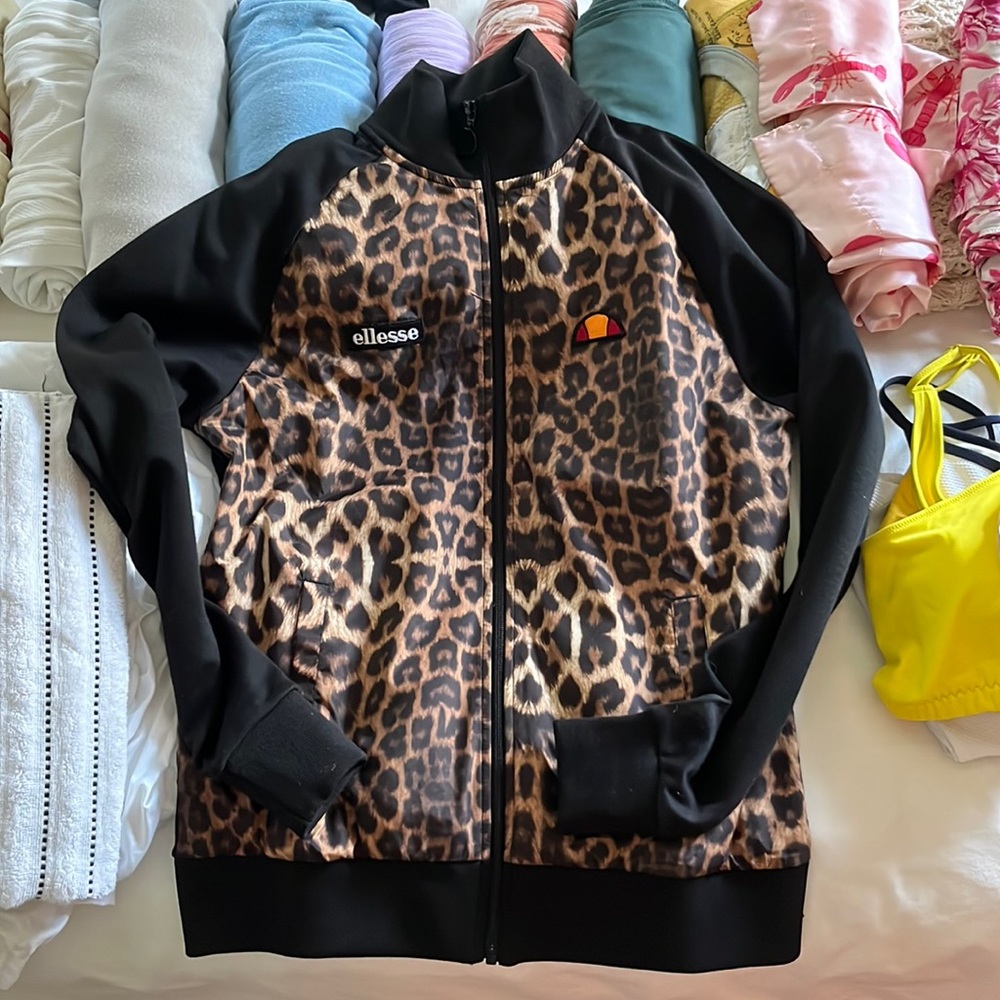 Ellesse leopard print track jacket - US sz 4
